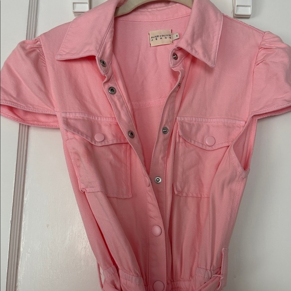 Alice + Olivia Jeans Miranda Denim Belted Dress - Picture 6 of 6